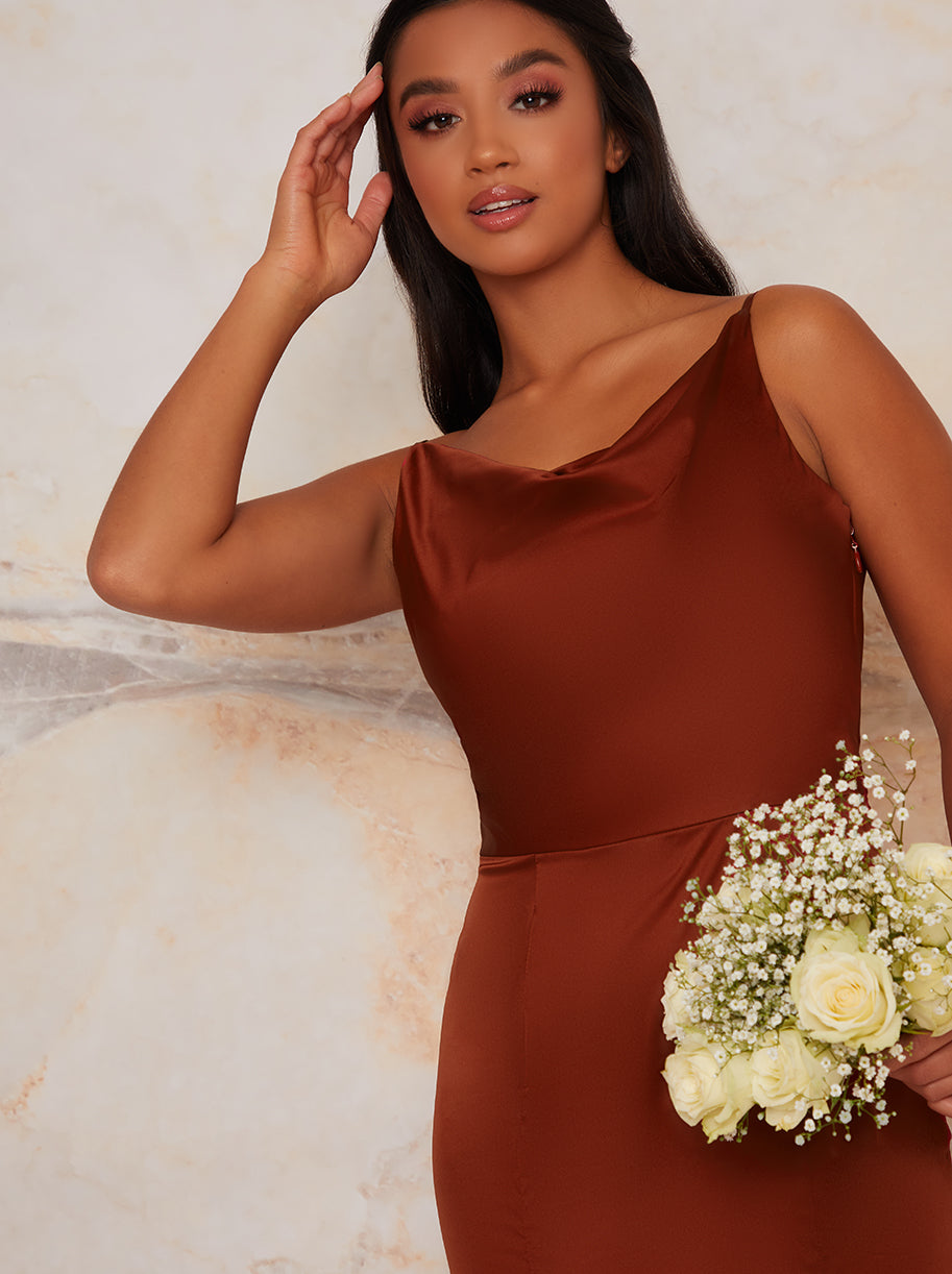 Petite Satin Slip Cami Midi Bridesmaids ...